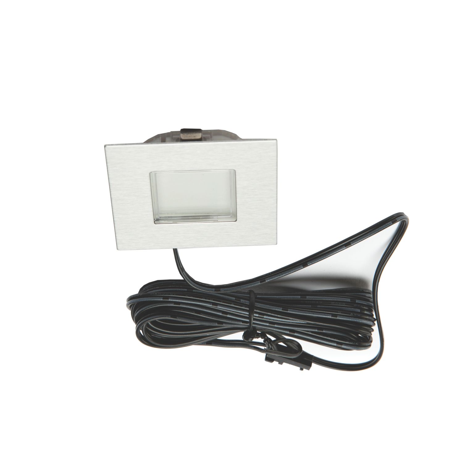 VEW Strata Recessed Square LED Kitchen Plinth Light Steel 0.18W 15lm (345TW)