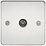 Knightsbridge  1-Gang Coaxial TV Socket Polished Chrome
