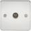 Knightsbridge  1-Gang Coaxial TV Socket Polished Chrome