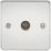 Knightsbridge  1-Gang Coaxial TV Socket Polished Chrome