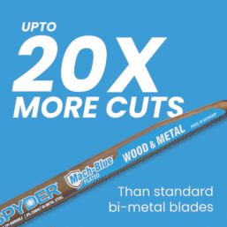 Spyder Mach-Blue  Multi-Material Reciprocating Saw Blades 228mm 2 Pack