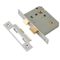ERA  Chrome Effect Bathroom Lock 76mm Case - 56mm Backset