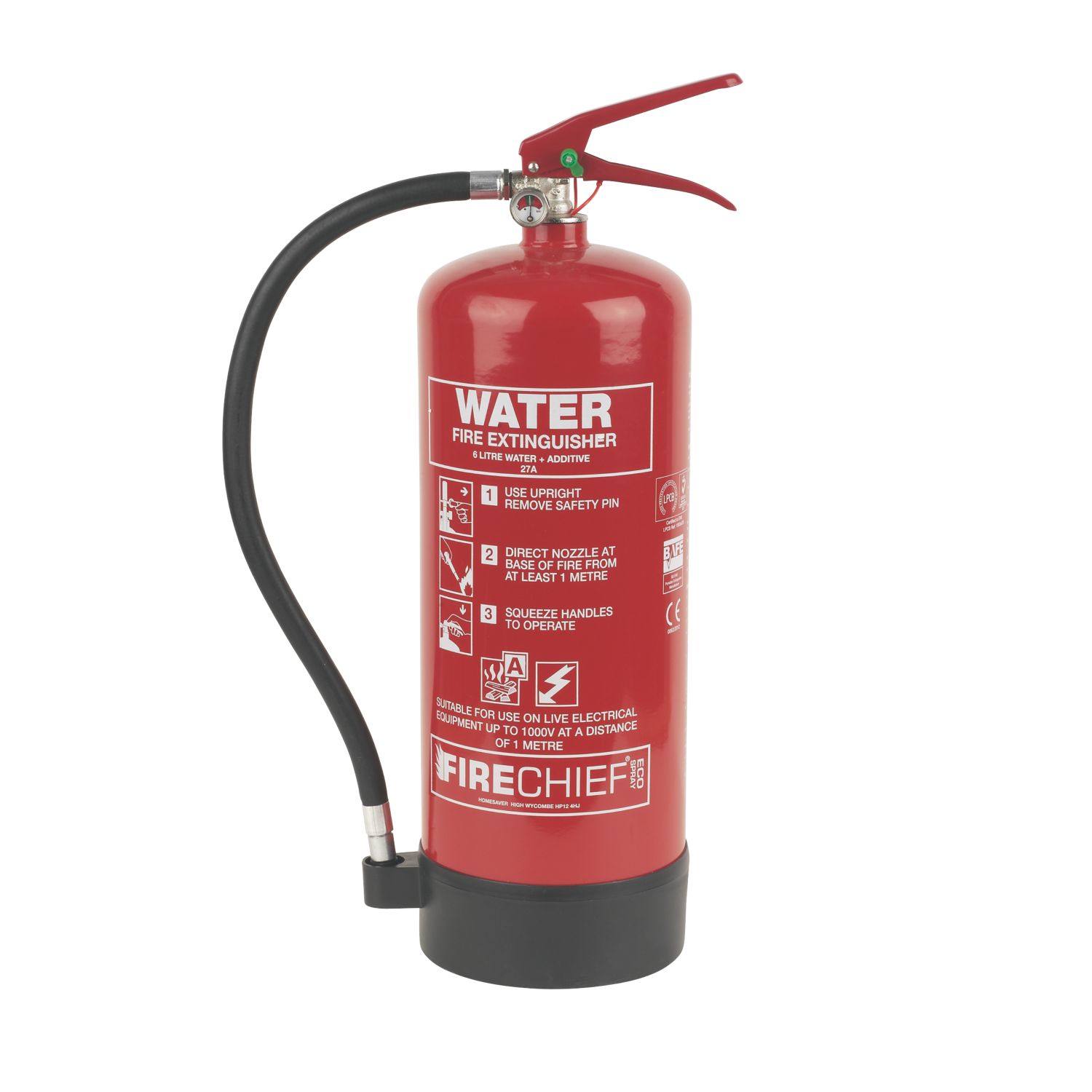 Firechief Water Additive Fire Extinguisher 6Ltr (34653)