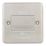 Hager Sollysta WRPS3PIBSW 10A 1-Gang 3-Pole Isolator Switch Brushed Steel  with White Inserts