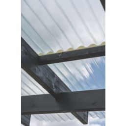 Radmat Building Materials  Corrugated PVC Roof Sheet Clear 1825mm x 1.3mm x 762mm 5 Pack