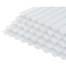 Radmat Building Materials  Corrugated PVC Roof Sheet Clear 1825mm x 1.3mm x 762mm 5 Pack