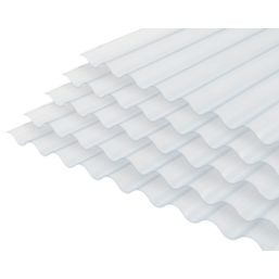 Radmat Building Materials  Corrugated PVC Roof Sheet Clear 1825mm x 1.3mm x 762mm 5 Pack