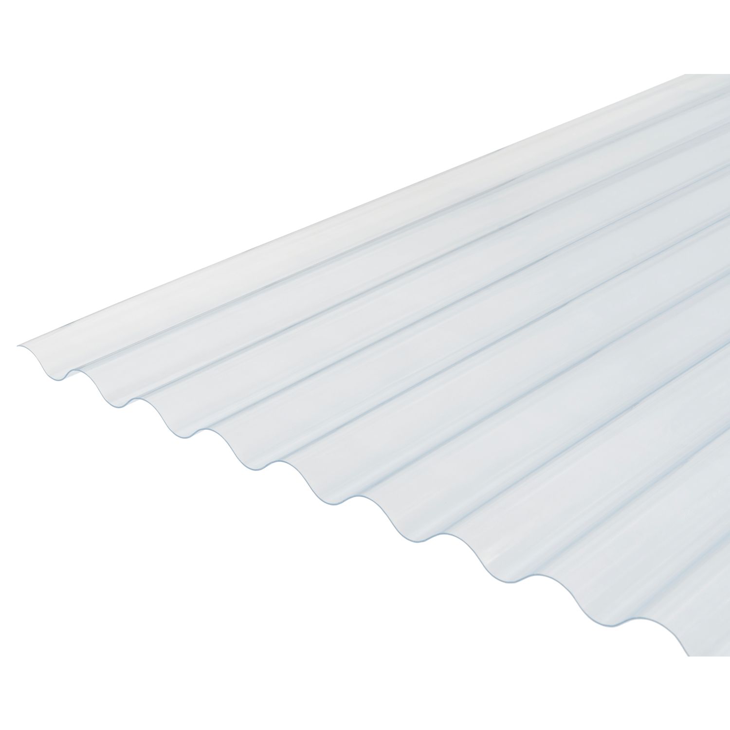 Radmat Building Materials Corrugated PVC Roof Sheet Clear 1825mm x 1.3mm x 762mm (346CY)