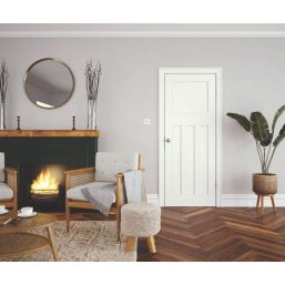 Primed White Wooden 4-Panel Shaker Internal Edwardian-Style Door 1981mm x 610mm
