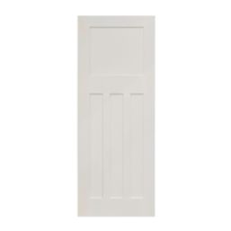 Primed White Wooden 4-Panel Shaker Internal Edwardian-Style Door 1981mm x 610mm