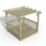 Forest Ultima 8' x 8' (Nominal) Flat Pergola & Decking Kit with 3 x Balustrades & Canopy