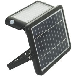 Luceco LEXSF11B40 Outdoor LED High Power Solar Floodlight With PIR & Photocell Sensor Black 1080lm