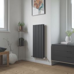 Ximax Fortuna Duplex 1000mm x 410mm 2495BTU Anthracite Vertical Designer Radiator