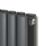 Ximax Fortuna Duplex 1000mm x 410mm 2495BTU Anthracite Vertical Designer Radiator