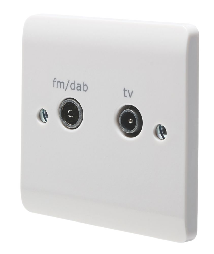 Crabtree Instinct 1-Gang Duplex Multimedia Socket White