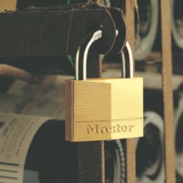 Master Lock 4140 E V Line Keyed Alike    Padlock Brass 40mm