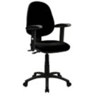 Nautilus Designs Java 300 Medium Back Task/Operator Chair Height Adjustable Arms Black