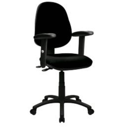 Nautilus Designs Java 300 Medium Back Task/Operator Chair Height Adjustable Arms Black