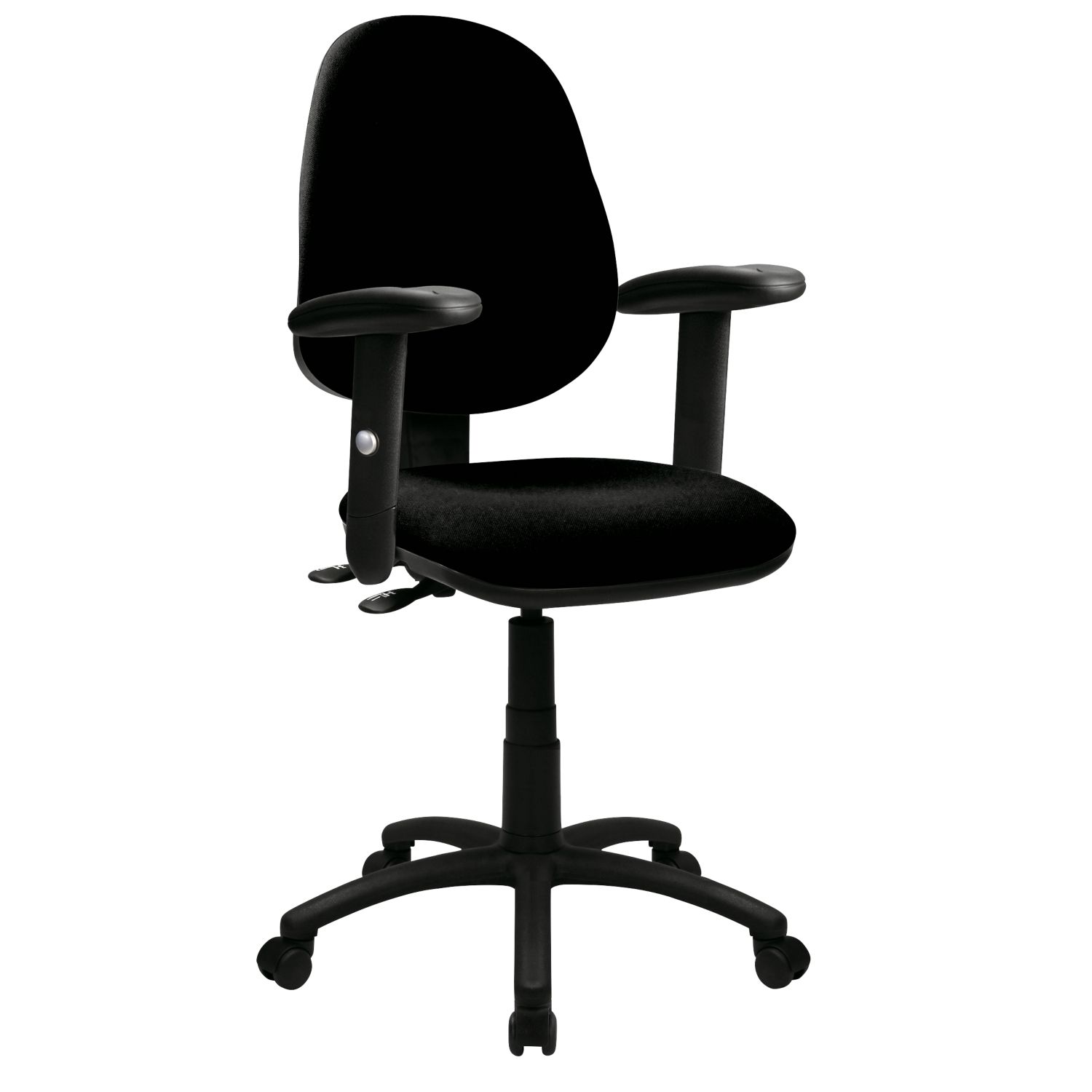 Nautilus Designs Java 300 Medium Back Task/Operator Chair Height Adjustable Arms Black (346PK)