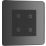 British General Evolve 2-Gang 2-Way LED Double Master Touch Trailing Edge Dimmer Switch  Black Chrome