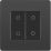 British General Evolve 2-Gang 2-Way LED Double Master Touch Trailing Edge Dimmer Switch  Black Chrome