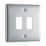 British General Nexus Metal Grid 2-Module Grid Faceplate Polished Chrome