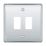 British General Nexus Metal Grid 2-Module Grid Faceplate Polished Chrome