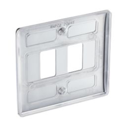 British General Nexus Metal Grid 2-Module Grid Faceplate Polished Chrome