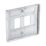 British General Nexus Metal Grid 2-Module Grid Faceplate Polished Chrome