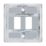 British General Nexus Metal Grid 2-Module Grid Faceplate Polished Chrome