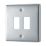 British General Nexus Metal Grid 2-Module Grid Faceplate Polished Chrome