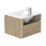Newland  Single Drawer Wall-Mounted Vanity Unit with Basin Effect Natural Oak 500mm x 450mm x 370mm