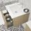 Newland  Single Drawer Wall-Mounted Vanity Unit with Basin Effect Natural Oak 500mm x 450mm x 370mm