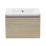 Newland  Single Drawer Wall-Mounted Vanity Unit with Basin Effect Natural Oak 500mm x 450mm x 370mm