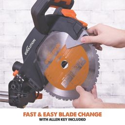 Refurb Evolution R255SMS 255mm  Electric Single-Bevel Sliding Multi-Material Mitre Saw 110V