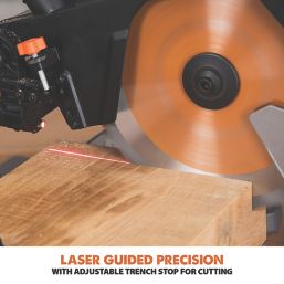 Refurb Evolution R255SMS 255mm  Electric Single-Bevel Sliding Multi-Material Mitre Saw 110V