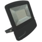 Brackenheath  Outdoor LED Floodlight With Photocell Black 70W 7700lm