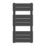 Flomasta Flat Bar 800mm x 400mm 1075BTU Black Vertical Designer Radiator