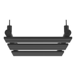 Flomasta Flat Bar 800mm x 400mm 1075BTU Black Vertical Designer Radiator
