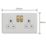 Varilight  13A 2-Gang 2-Pole Switched Socket Paintable  with White Inserts