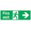 Essentials  Non Photoluminescent "Fire Exit Right" Signs 150mm x 450mm 100 Pack