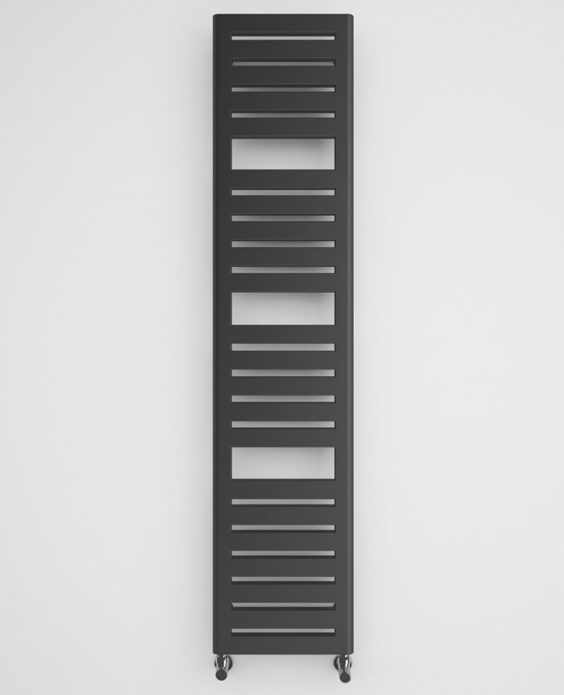 Black towel radiator online 300mm