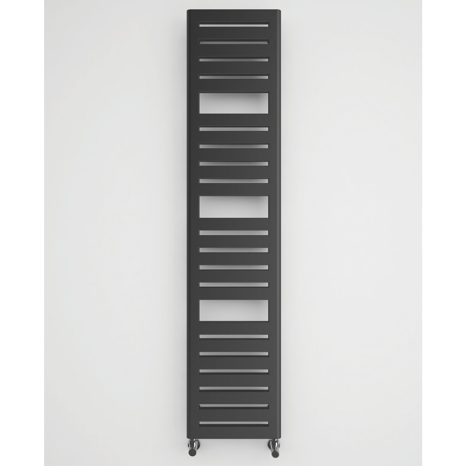Terma 1360mm x 300mm 1317BTU Black Flat Designer Towel Radiator (347HR)