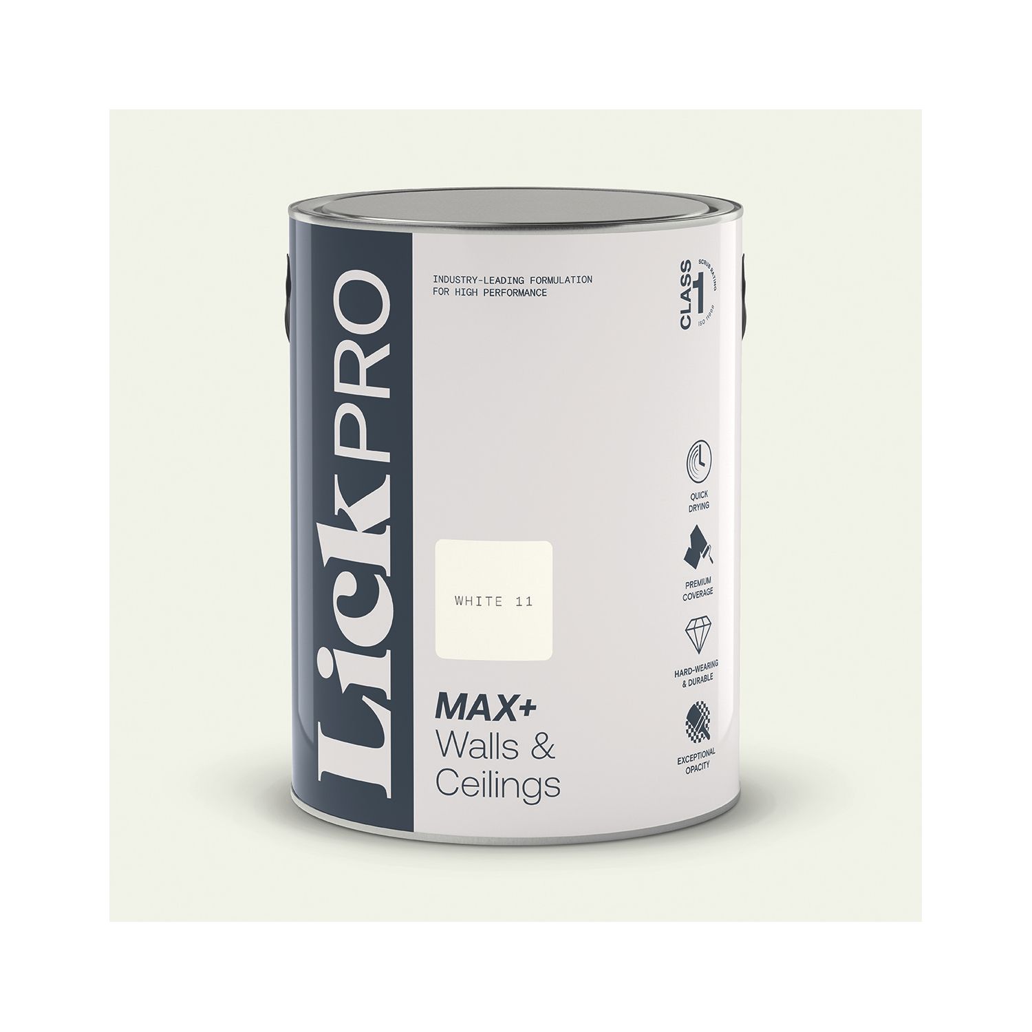 LickPro Max+ 5Ltr White 11 Eggshell Emulsion Paint (347JY)