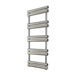 Time 1275mm x 500mm 2493BTU Silver Flat Designer Towel Radiator