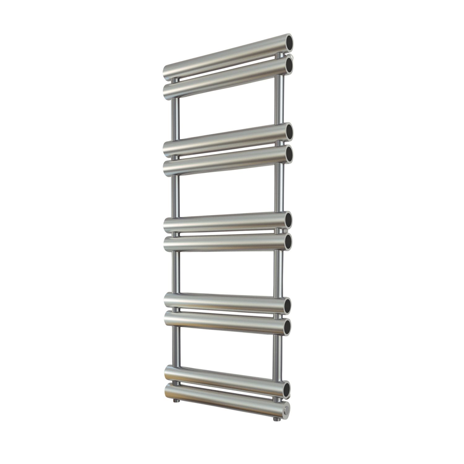Time 1275mm x 500mm 2493BTU Silver Flat Designer Towel Radiator (347KL)