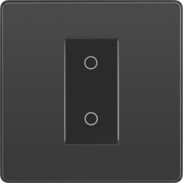 British General Evolve 1-Gang 2-Way LED Single Secondary Trailing Edge Touch Dimmer Switch  Black with Black Inserts