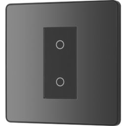 British General Evolve 1-Gang 2-Way LED Single Secondary Trailing Edge Touch Dimmer Switch  Black with Black Inserts