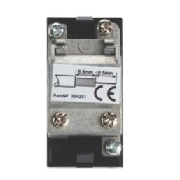 Contactum Media Modular Female Coaxial TV Socket Black