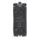 Contactum Decorative Grid 10AX 1-Way Grid Retractive Switch Brushed Steel with Black Inserts
